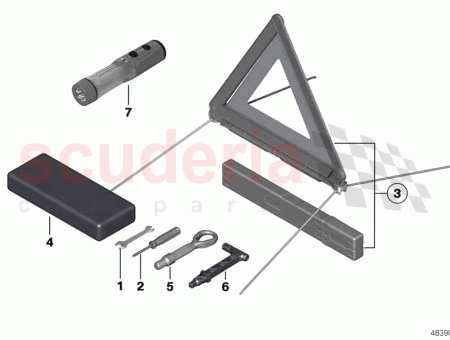 Photo of Warning triangle with container…