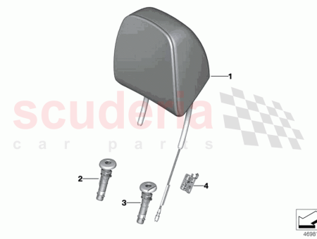 Photo of Head restraint leather with RR logo…