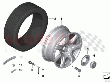 Photo of Disc wheel light alloy bright turned…