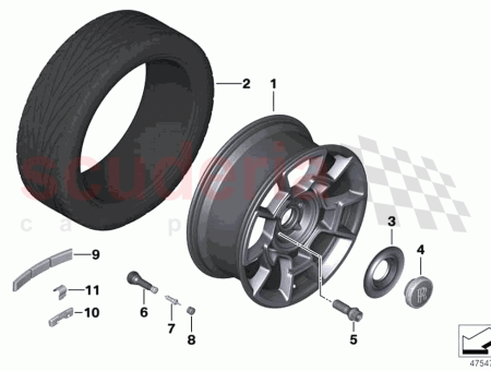 Photo of Scheibenrad Leichtmetall Carbon jetblack…