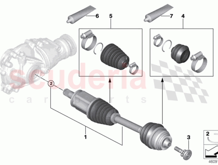 Photo of Output shaft front left…