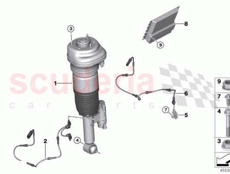Photo of RP air suspension strut rear right…
