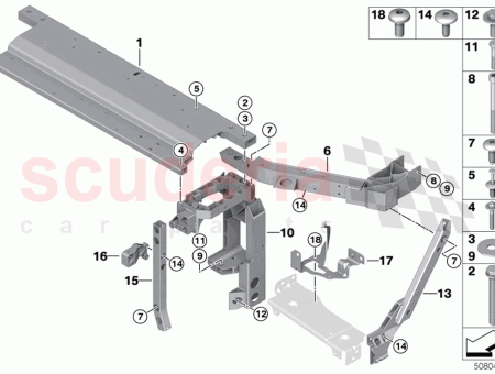 Photo of Supporting strut side panel front left…