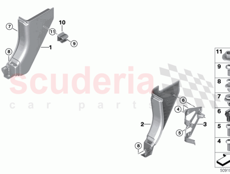 Photo of Side trim panel front bottom left…