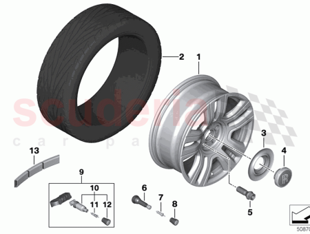 Photo of Light alloy rim silver…