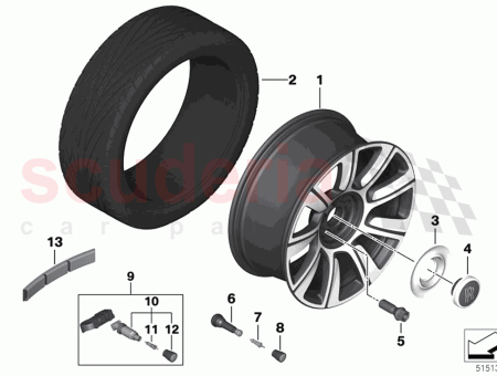 Photo of Disc wheel light alloy Jet Black solid…
