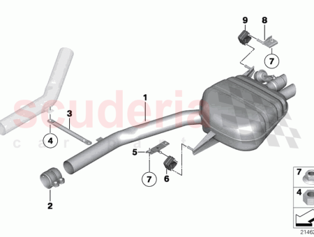 Photo of Rear silencer right with exhaust flap 18 30…