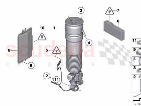 Photo of RP air suspension strut rear right…