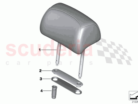 Photo of Head restraint leather with RR logo…