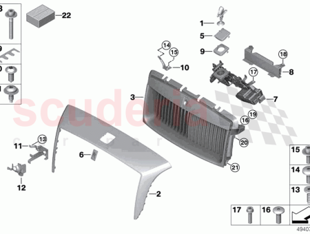Photo of Cover radiator grille primed top…