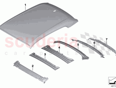 Photo of Rear window frame upper part 41 00…