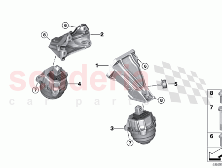 Photo of Engine supporting bracket right…