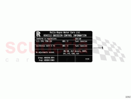 Photo of Label Exhaust emission…