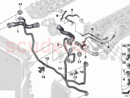 Photo of Coolant pipe for expansion tank…