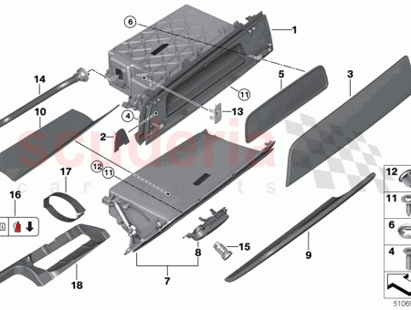 Photo of Glove box housing top…