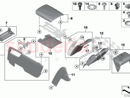 Photo of Trim panel rear console front right…