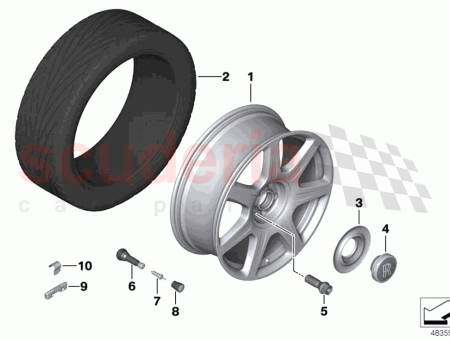 Photo of Light alloy rim silver…