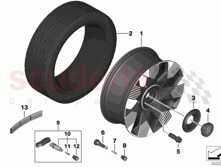 Photo of Wheel electr module RDCi w screw valve…