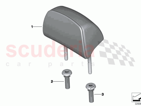 Photo of Head restraint leather with RR logo…