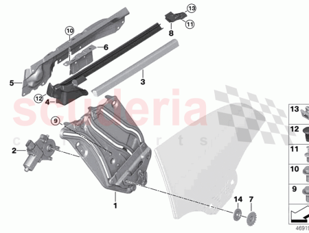 Photo of Inner left window channel cover…