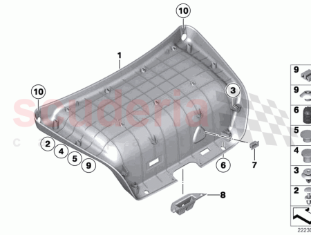 Photo of Trim panel trunk lid…