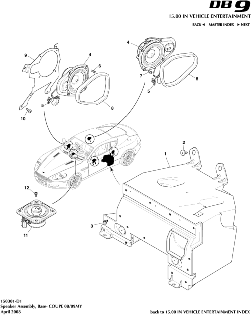 Part Diagram for Aston Martin 6G33-18808-JB