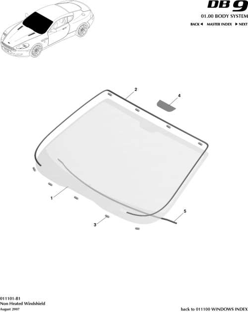 Part Diagram for Aston Martin 8G43-F03102-C-P1A01