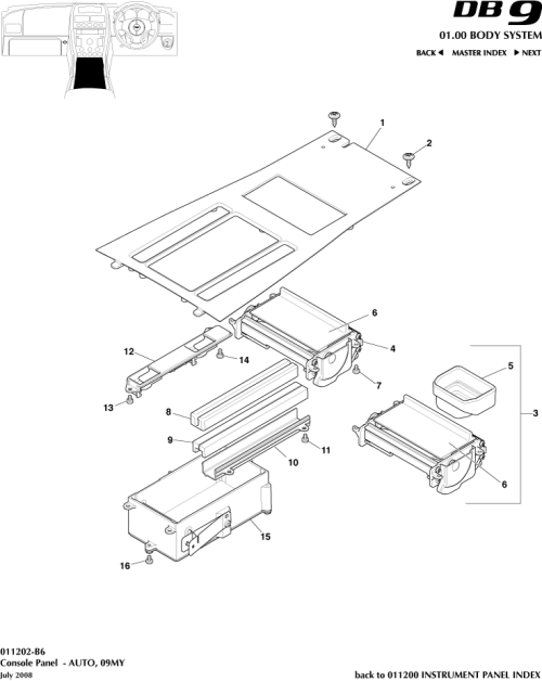 Part Diagram for Aston Martin 701445