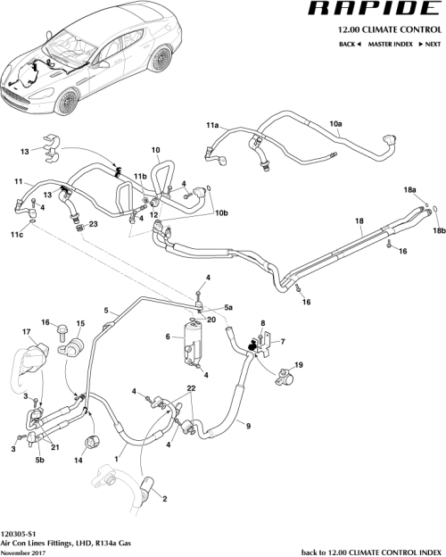 Part Diagram for Aston Martin HD43-19919-AA