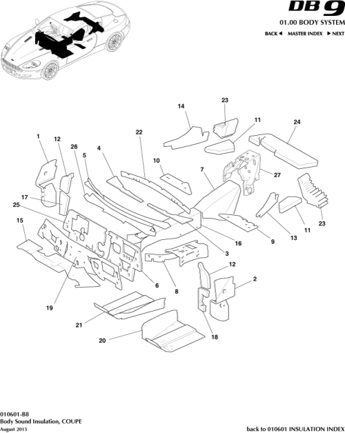 Part Diagram for Aston Martin 6G33-102B00-AD