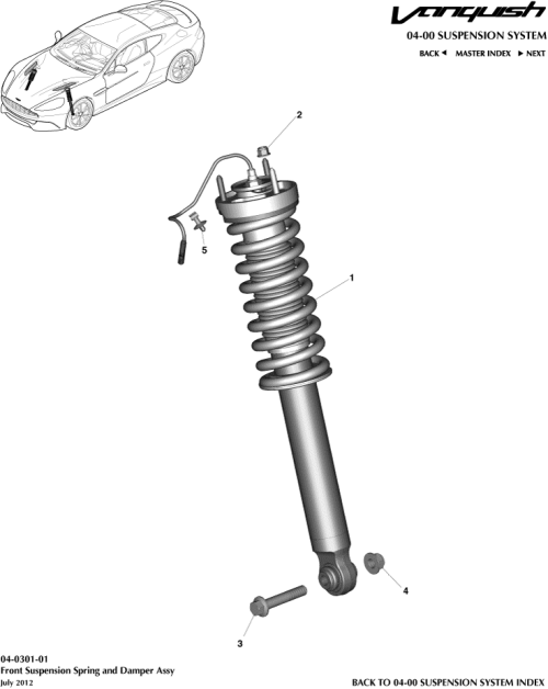 Part Diagram for Aston Martin FD33-18B036-BA