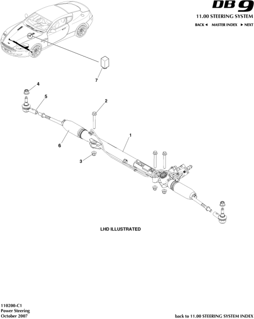 Part Diagram for Aston Martin 703136