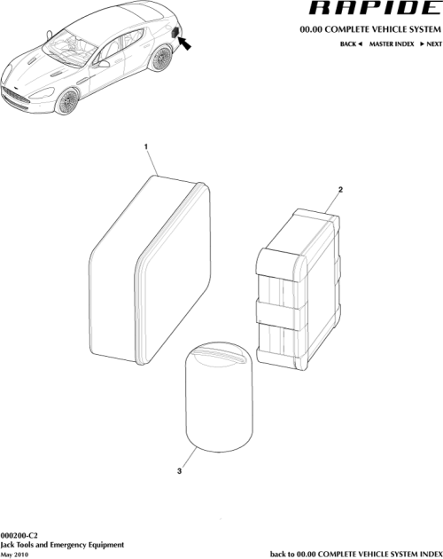 Part Diagram for Aston Martin AD43-19L523-AA