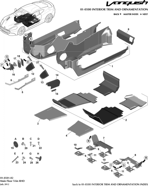 Part Diagram for Aston Martin CD33-281B10-ADW