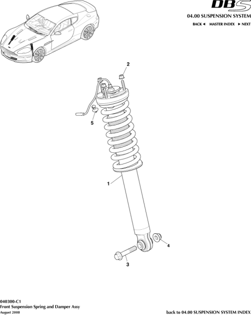 Part Diagram for Aston Martin AD33-18B036-BD