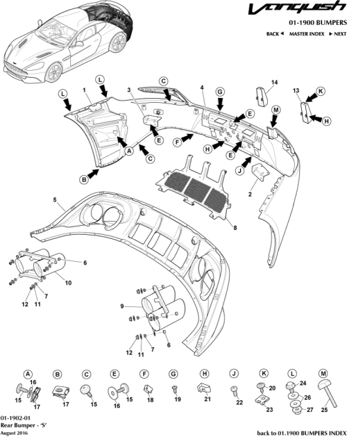 Part Diagram for Aston Martin HD33-17E955-AC