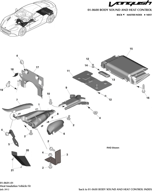 Part Diagram for Aston Martin ED33-11399-AA