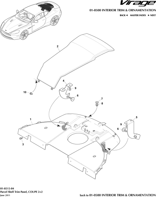Part Diagram for Aston Martin 4G43-46668-AGW