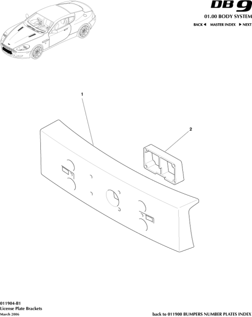 Part Diagram for Aston Martin 697479