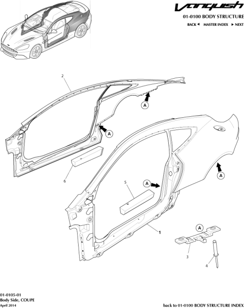 Part Diagram for Aston Martin FD33-278A50-AB
