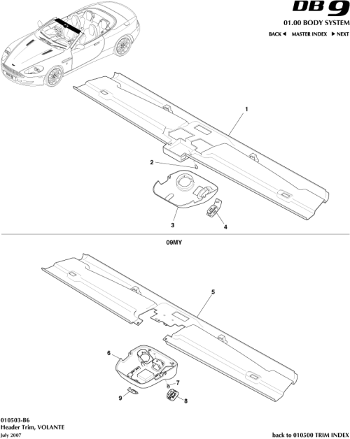 Part Diagram for Aston Martin 701668