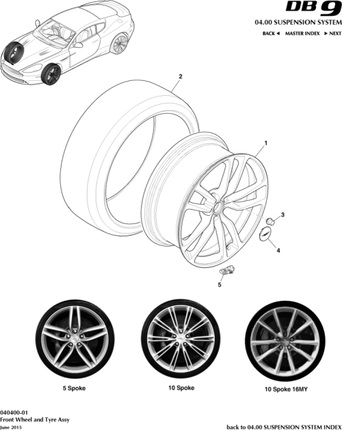Part Diagram for Aston Martin CD33-1A096-AB-PK