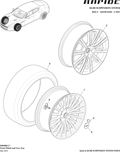 Part Diagram for Aston Martin SY9Y-2976-BC