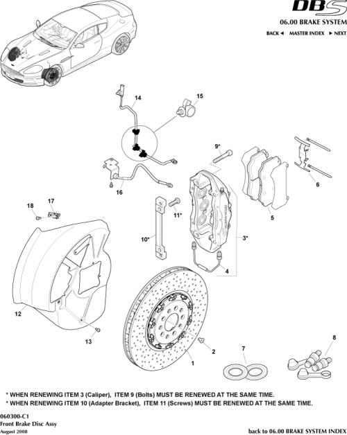 Part Diagram for Aston Martin 8D33-2C463-AA