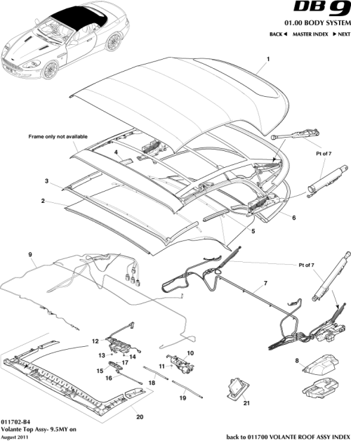 Part Diagram for Aston Martin 4G43-765011-AD