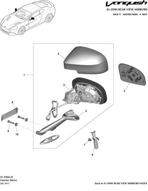 Part Diagram for Aston Martin CD33-17683-BC
