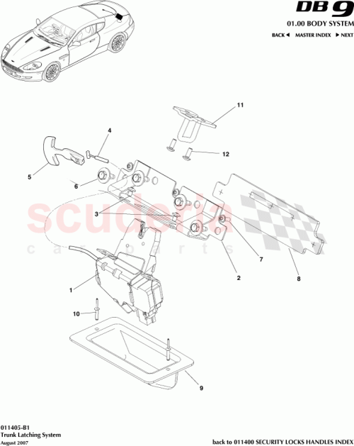 Part Diagram for Aston Martin 4G43-432A30-AB