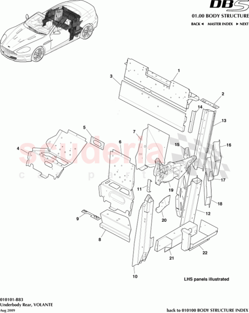 Part Diagram for Aston Martin 9G43L243A61AA