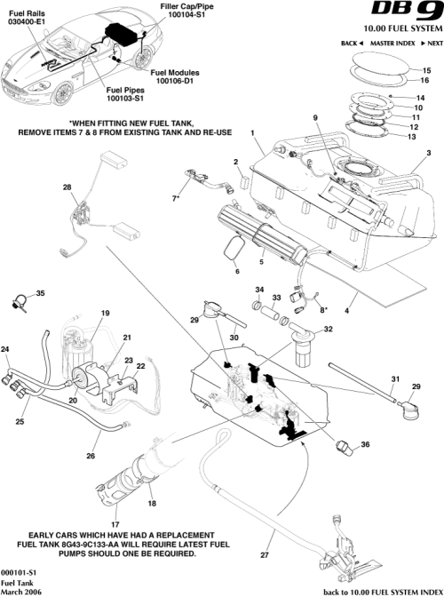Part Diagram for Aston Martin SY7Y-24404-AAW