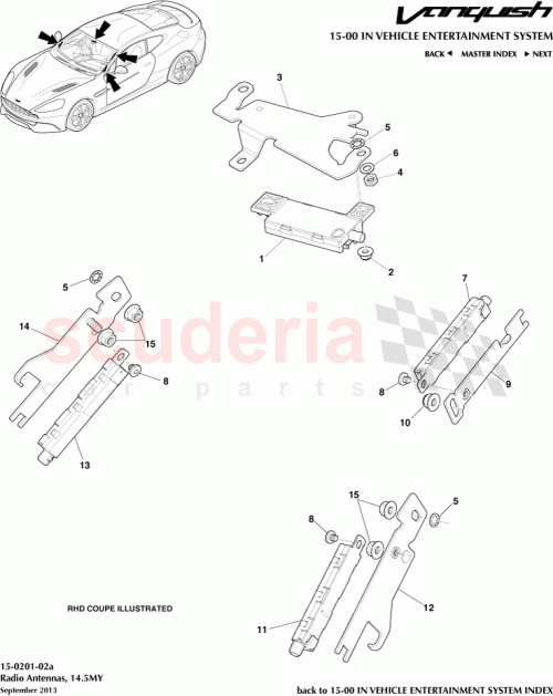 Part Diagram for Aston Martin ED33-18C847-CA